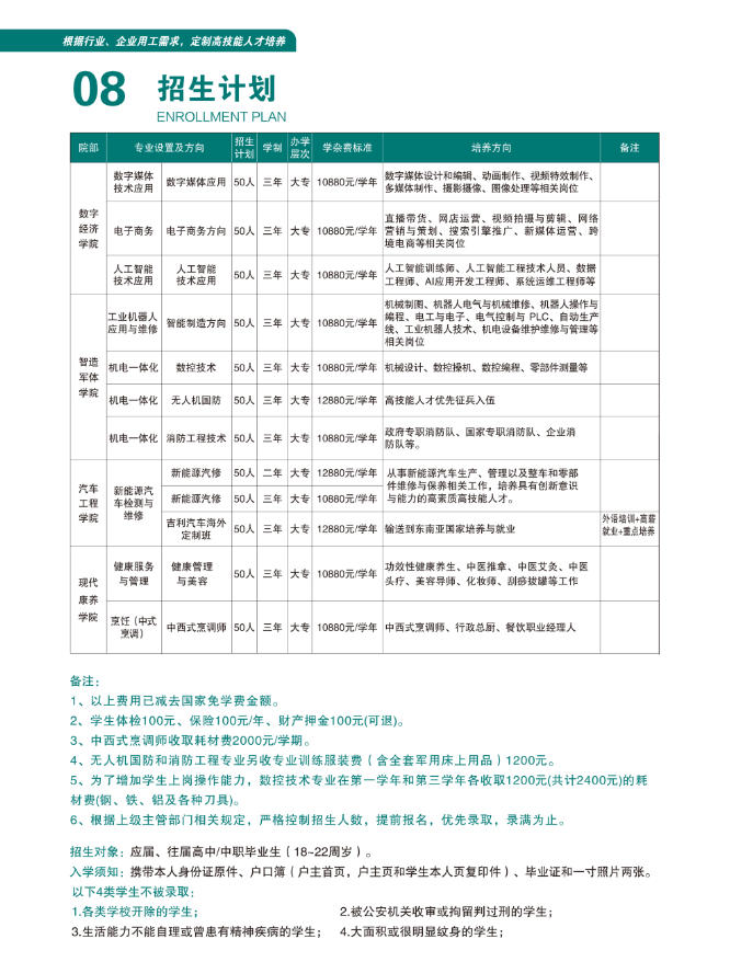 江西新余康展高级技工学校2026秋季年全日制大专层次招生简章